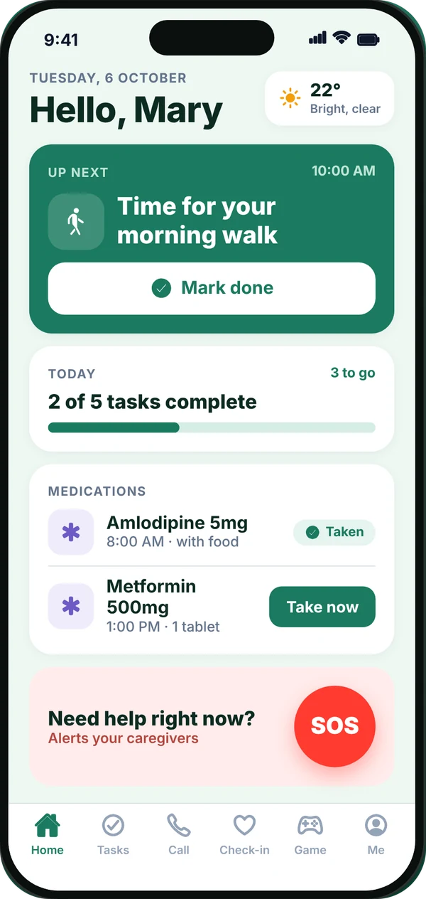 MemoryCare | A daily routine app for people living with dementia